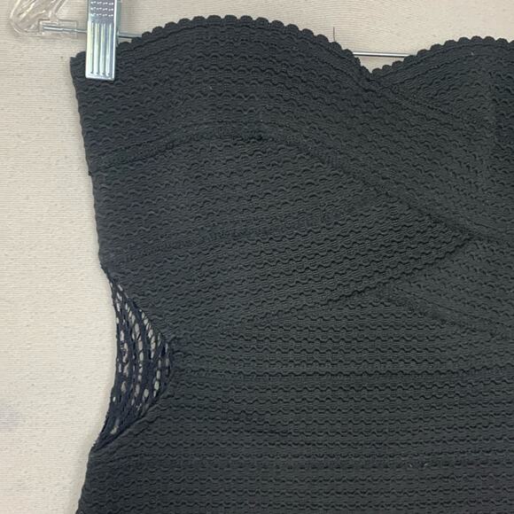 Dainty Hooligan women's medium black lace cutout bandaid body con dress goth pun - Picture 5 of 10